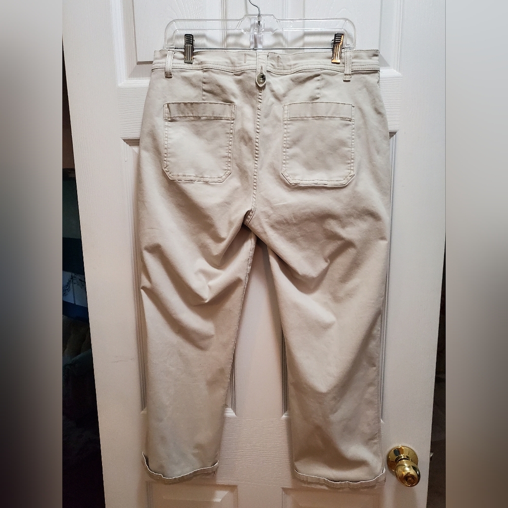Lila Ryan Chino pants, Size 14, Stone color - Picture 3 of 8